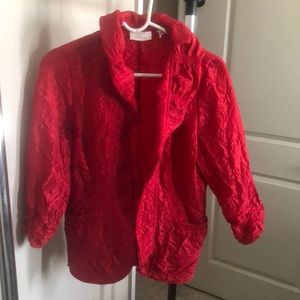 Bright red statement jacket